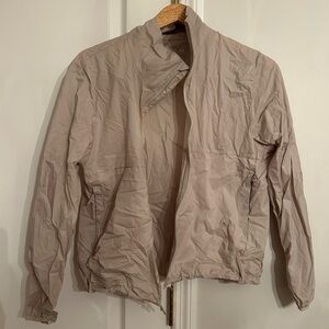 Aritzia Golden Woman’s Light Tan Rain Jacket